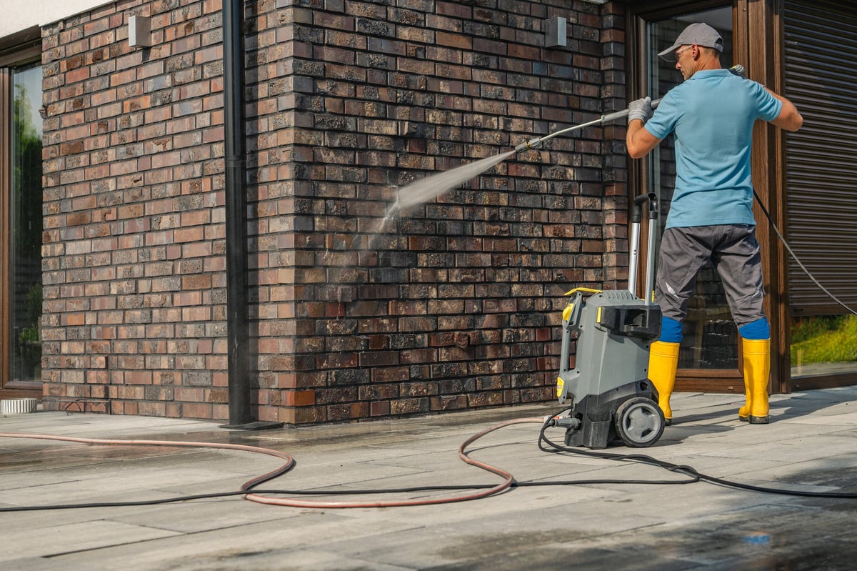 Professional driveway pressure washing