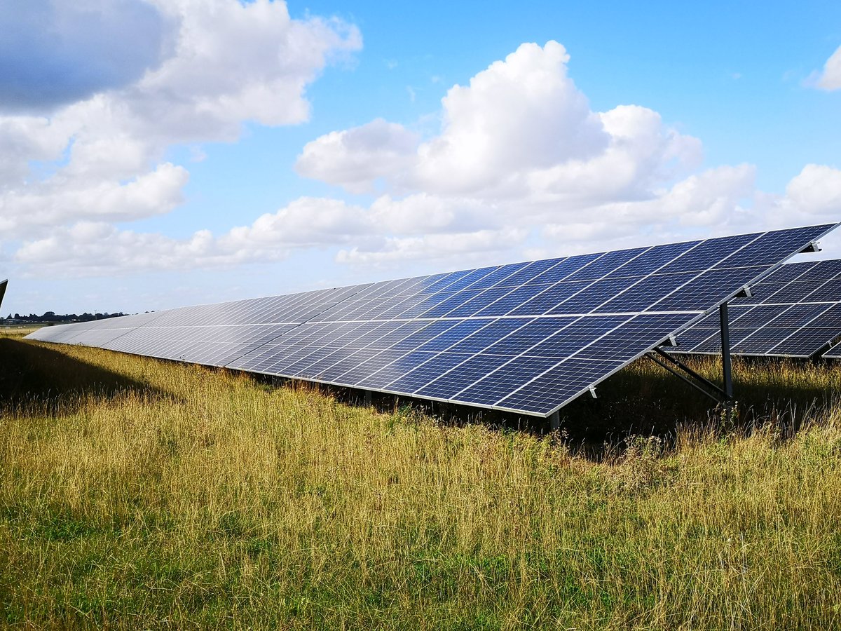 Solar panels being professionally cleaned